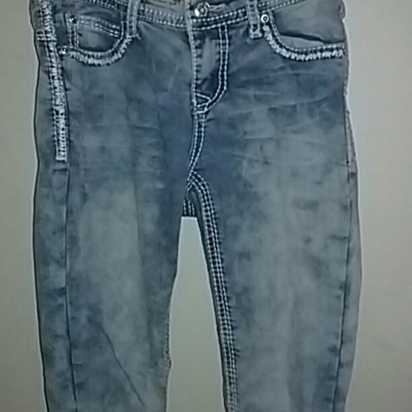 Girls Light Washed Jeans - Picture 1 of 3